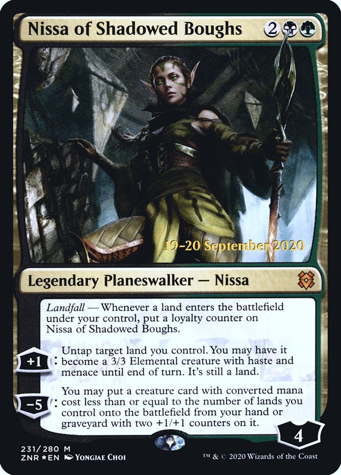 Nissa of Shadowed Boughs [Zendikar Rising Prerelease Promos] | Good Games Cannington