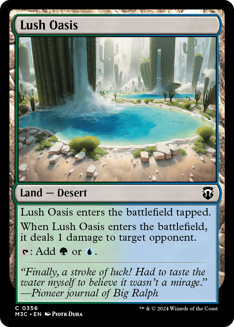 Lush Oasis (Ripple Foil) [Modern Horizons 3 Commander] | Good Games Cannington