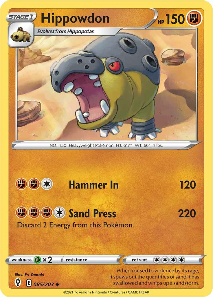 Hippowdon (085/203) [Sword & Shield: Evolving Skies] | Good Games Cannington