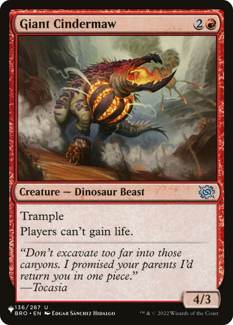 Giant Cindermaw [The List] | Good Games Cannington