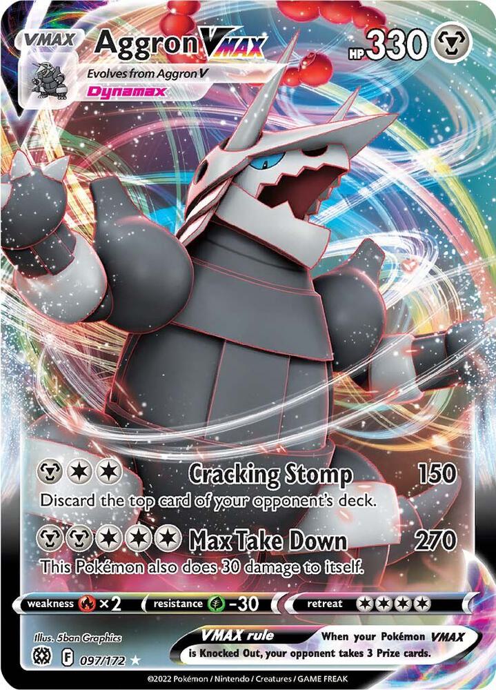 Aggron VMAX 097/172 (SWSH09: Brilliant Stars)  - Holofoil | Good Games Cannington