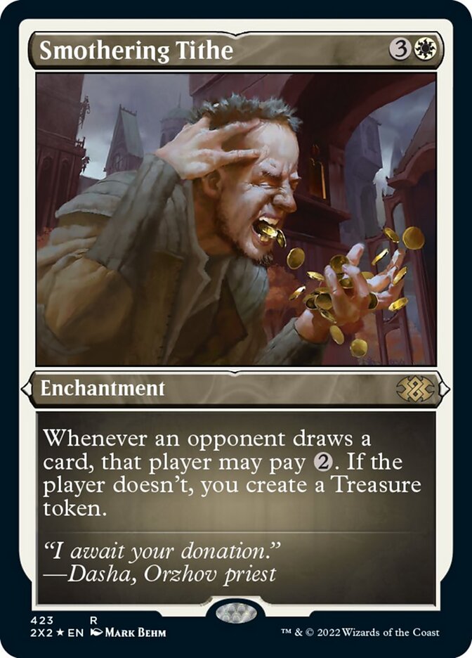 Smothering Tithe (Foil Etched) [Double Masters 2022] | Good Games Cannington