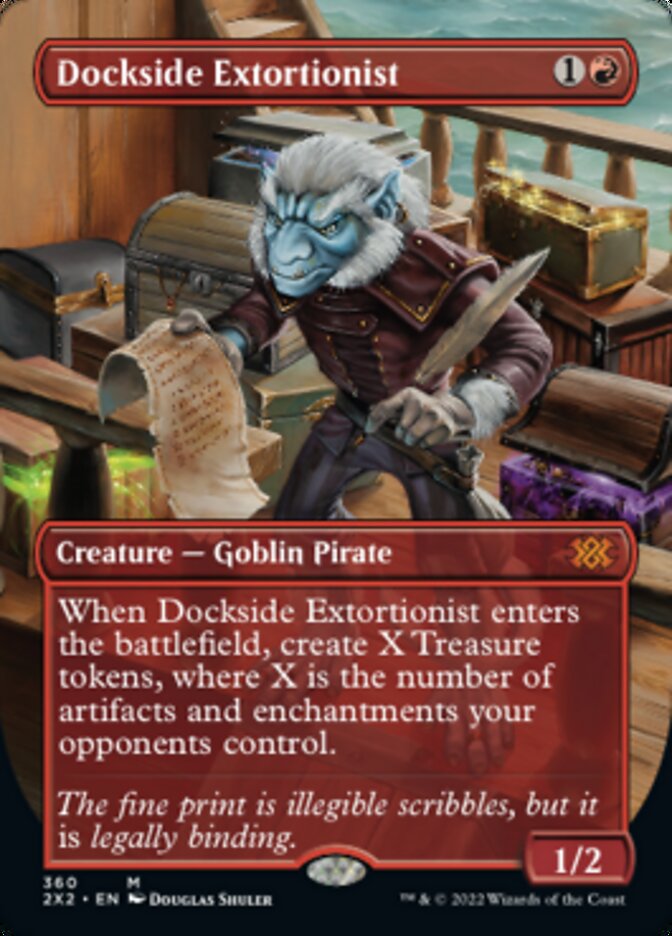 Dockside Extortionist (Borderless Alternate Art) [Double Masters 2022] | Good Games Cannington