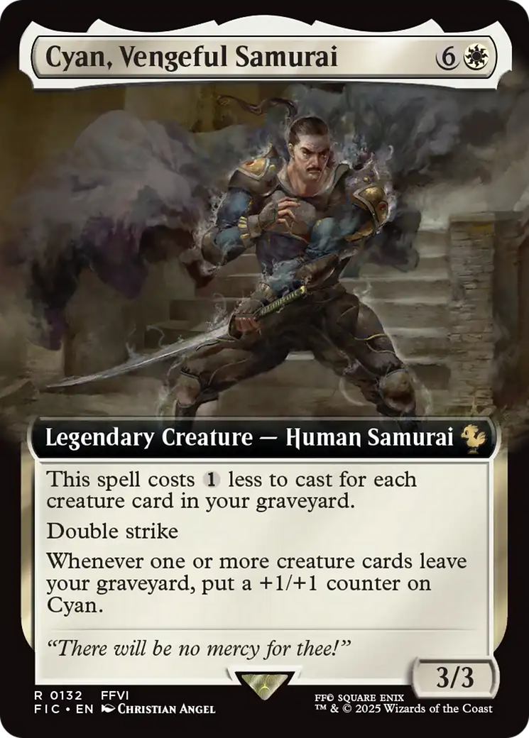 Cyan, Vengeful Samurai (Extended Art) [FINAL FANTASY Commander] | Good Games Cannington
