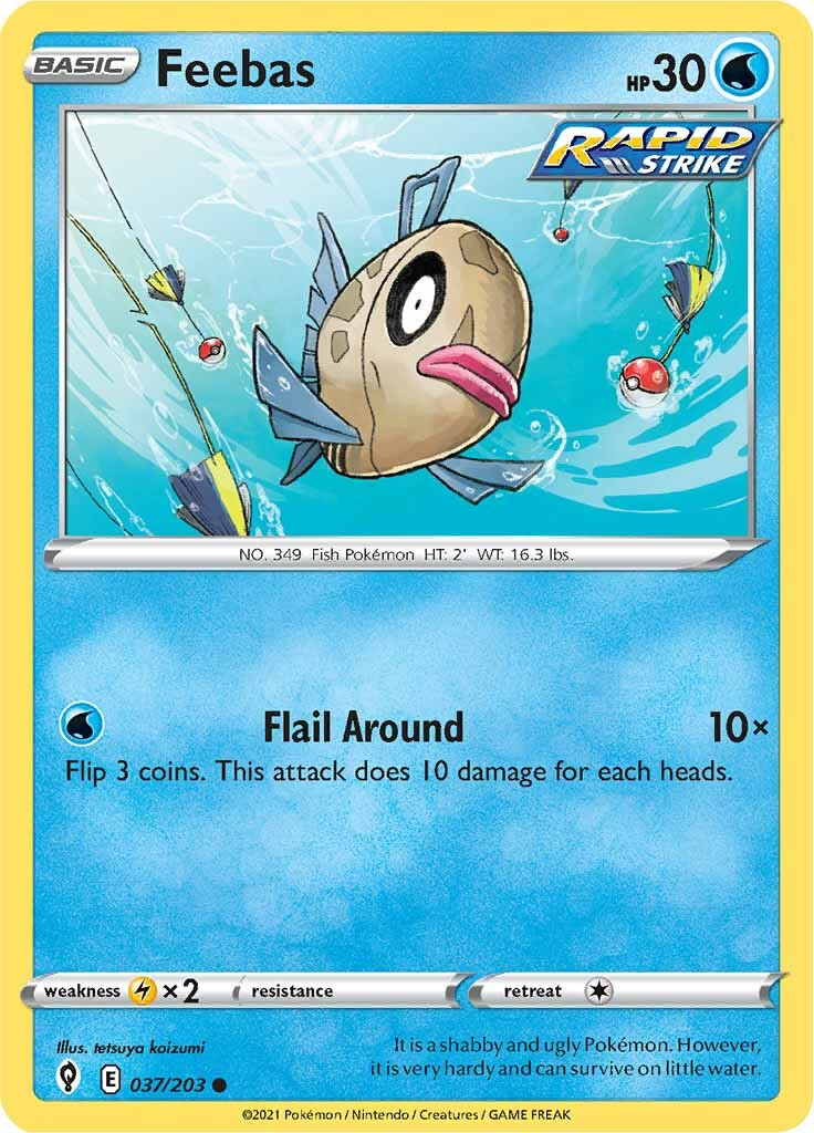 Feebas (037/203) [Sword & Shield: Evolving Skies] | Good Games Cannington
