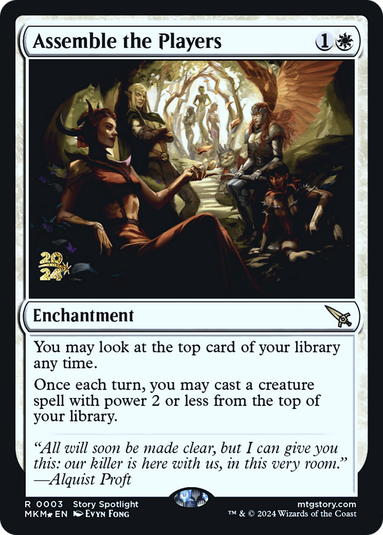 Assemble the Players [Murders at Karlov Manor Prerelease Promos] | Good Games Cannington