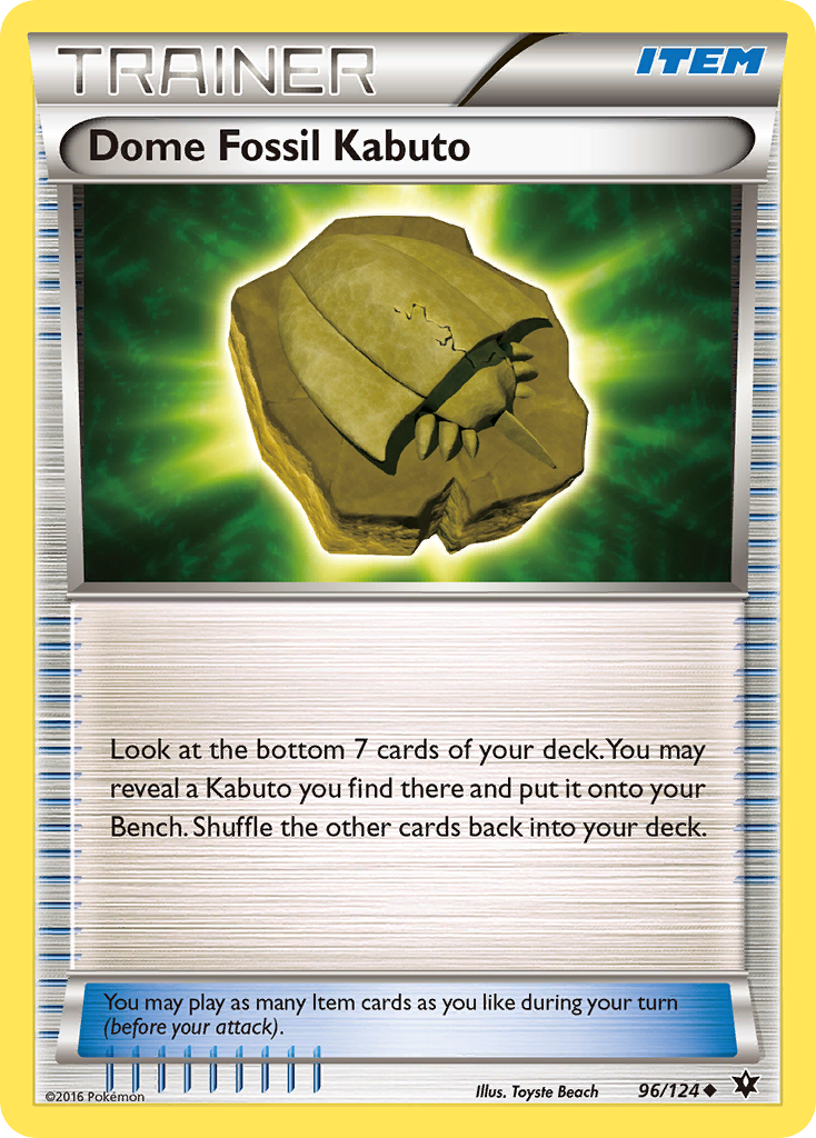 Dome Fossil Kabuto (96/124) [XY: Fates Collide] | Good Games Cannington
