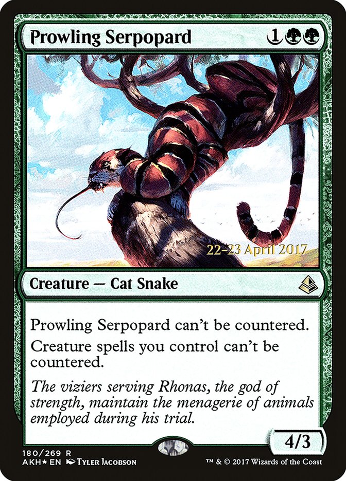 Prowling Serpopard [Amonkhet Prerelease Promos] | Good Games Cannington