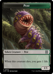 Mercenary // Pest Double-Sided Token [Outlaws of Thunder Junction Tokens] | Good Games Cannington