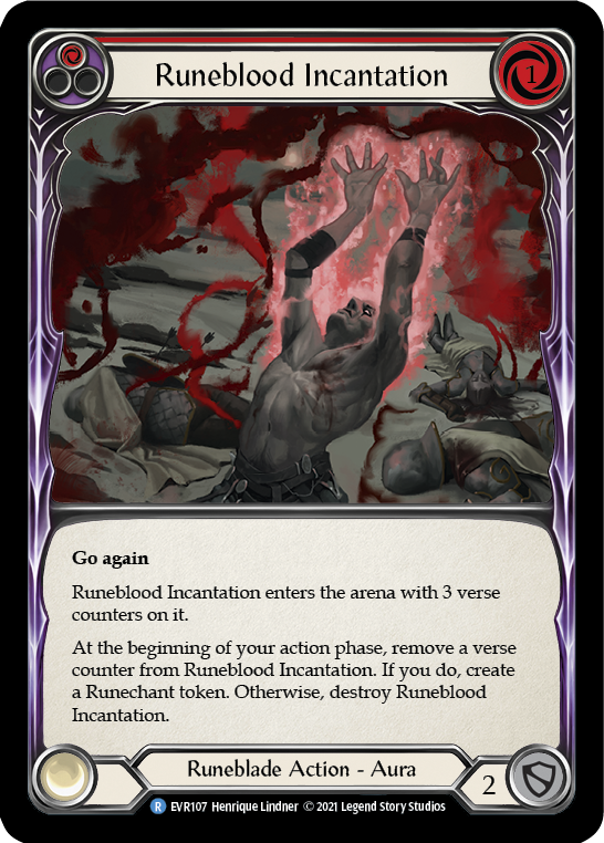 Runeblood Incantation (Red) [EVR107] (Everfest)  1st Edition Rainbow Foil | Good Games Cannington