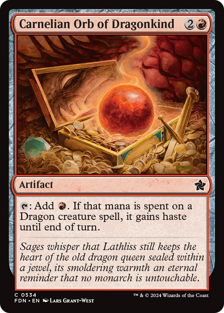 Carnelian Orb of Dragonkind [Foundations] | Good Games Cannington