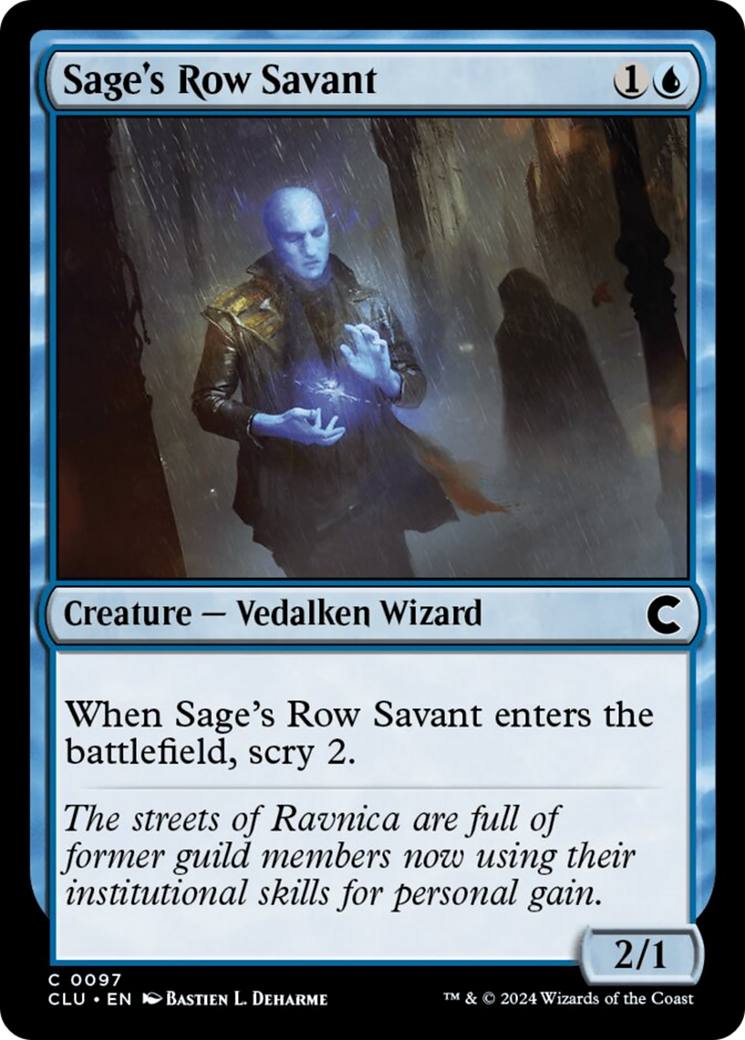 Sage's Row Savant [Ravnica: Clue Edition] | Good Games Cannington