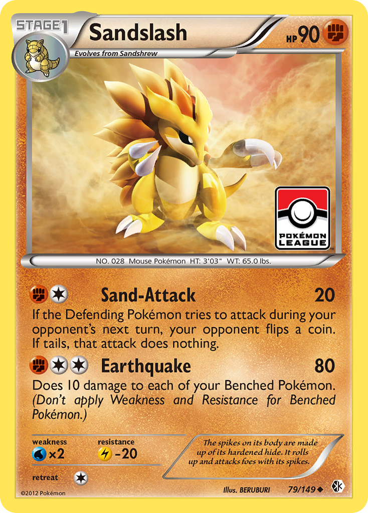 Sandslash (79/149) [Black & White: Boundaries Crossed] | Good Games Cannington