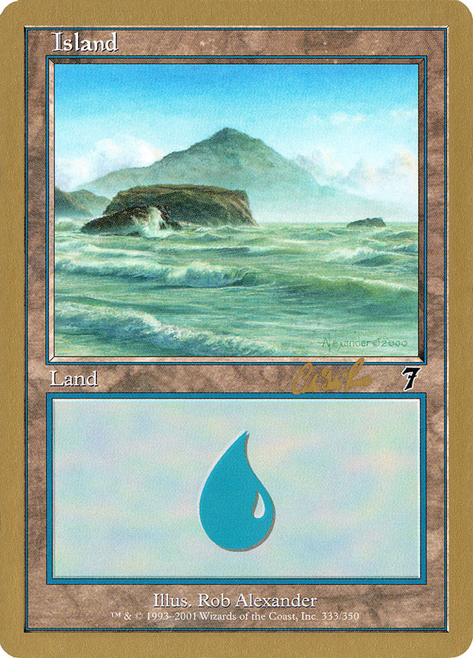 Island (cr333) (Carlos Romao) [World Championship Decks 2002] | Good Games Cannington