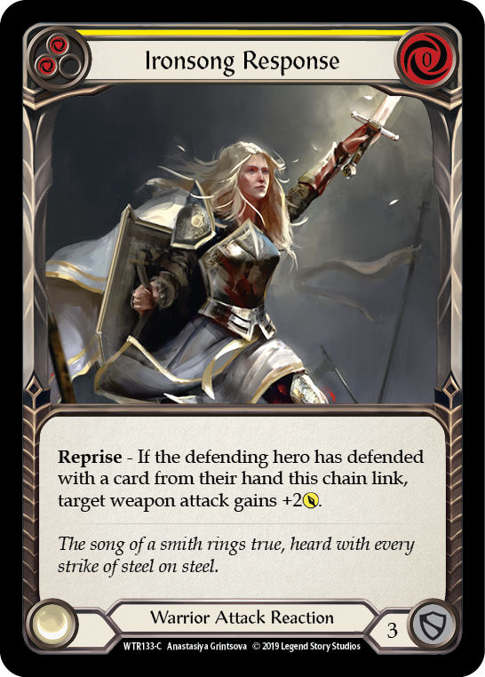 Ironsong Response (Yellow) [WTR133-C] Alpha Print Rainbow Foil | Good Games Cannington