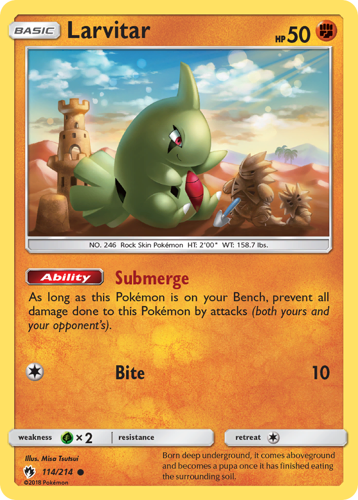 Larvitar (114/214) [Sun & Moon: Lost Thunder] | Good Games Cannington