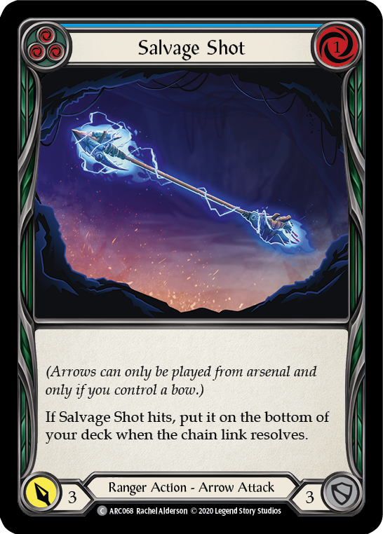 Salvage Shot (Blue) [U-ARC068] Unlimited Rainbow Foil | Good Games Cannington
