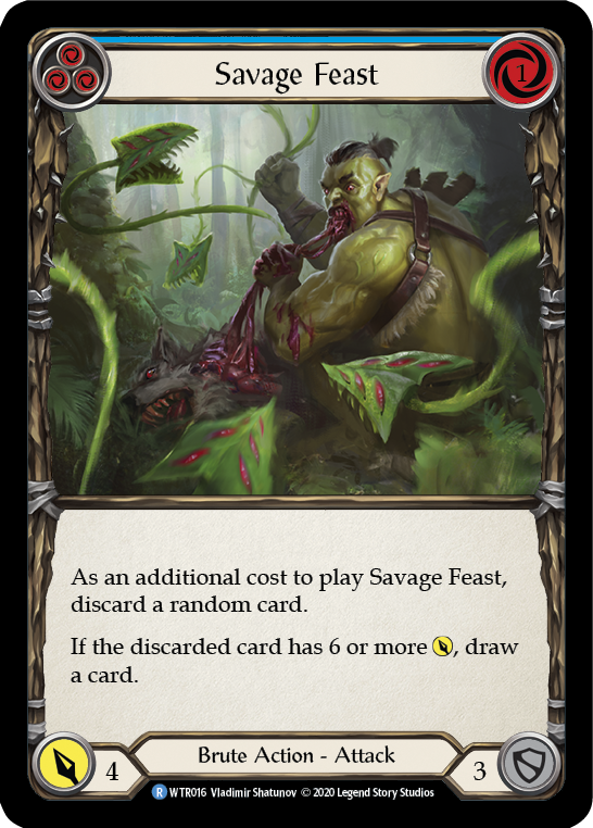 Savage Feast (Blue) [U-WTR016] (Welcome to Rathe Unlimited)  Unlimited Normal | Good Games Cannington