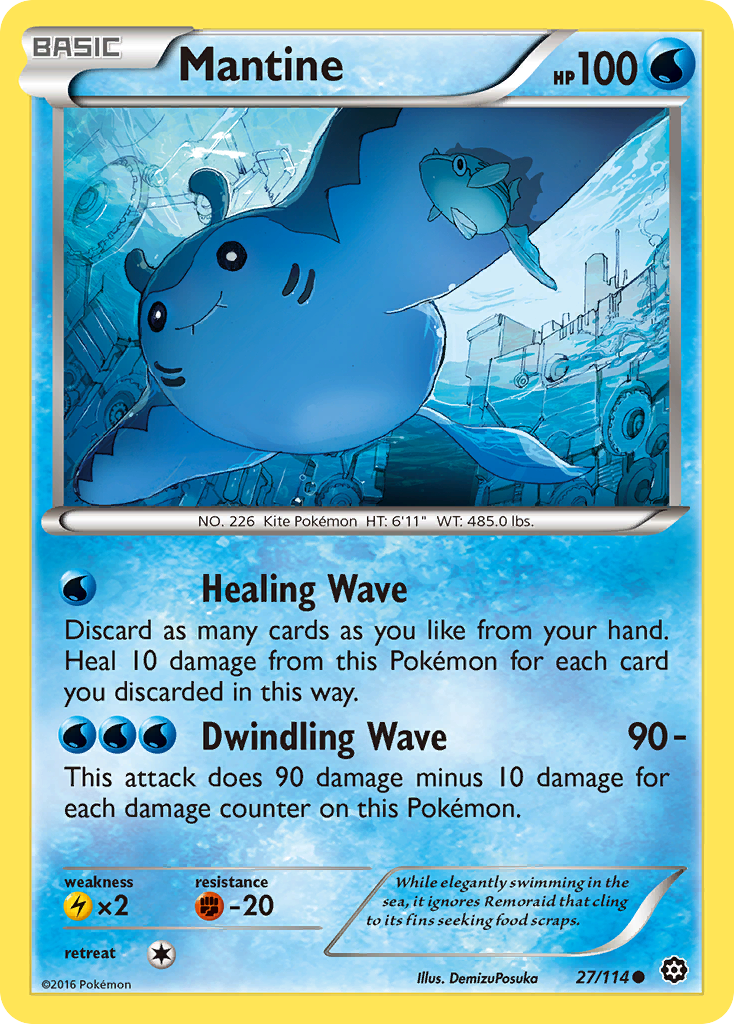 Mantine (27/114) [XY: Steam Siege] | Good Games Cannington
