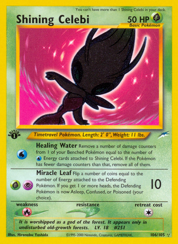 Shining Celebi (106/105) [Neo Destiny 1st Edition] | Good Games Cannington