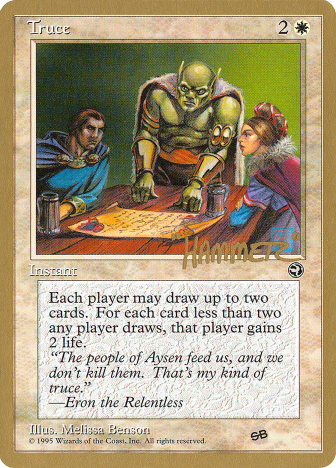 Truce (Shawn "Hammer" Regnier) (SB) [Pro Tour Collector Set] | Good Games Cannington
