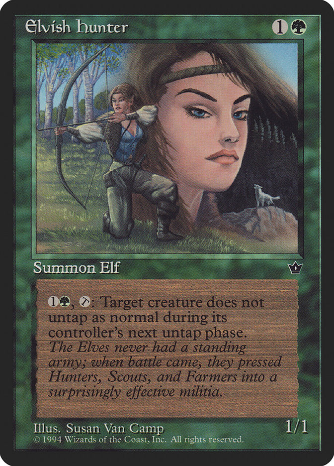 Elvish Hunter (Susan Van Camp) [Fallen Empires] | Good Games Cannington