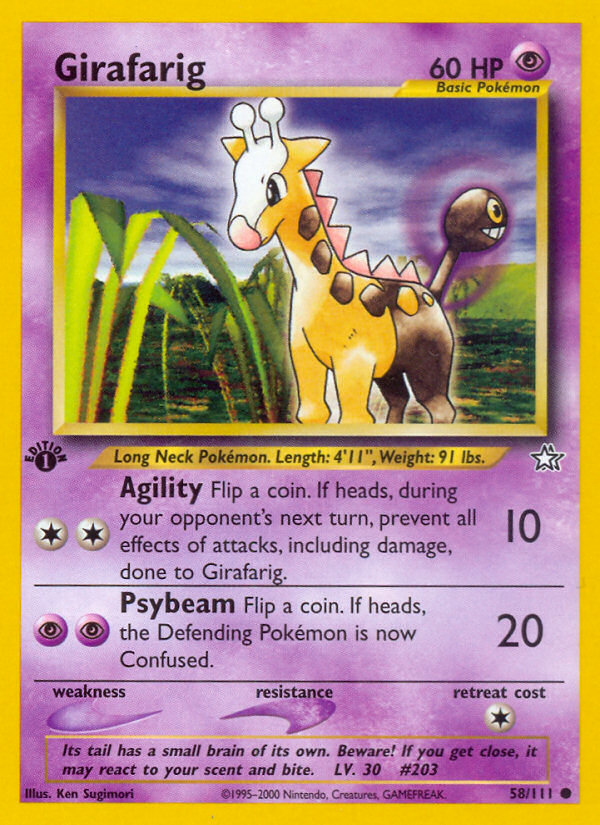 Girafarig (58/111) [Neo Genesis 1st Edition] | Good Games Cannington