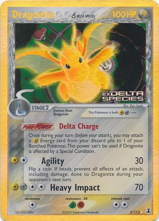 Dragonite (3/113) (Delta Species) (Stamped) [EX: Delta Species] | Good Games Cannington