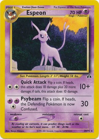 Espeon (20/75) [Neo Discovery Unlimited] | Good Games Cannington