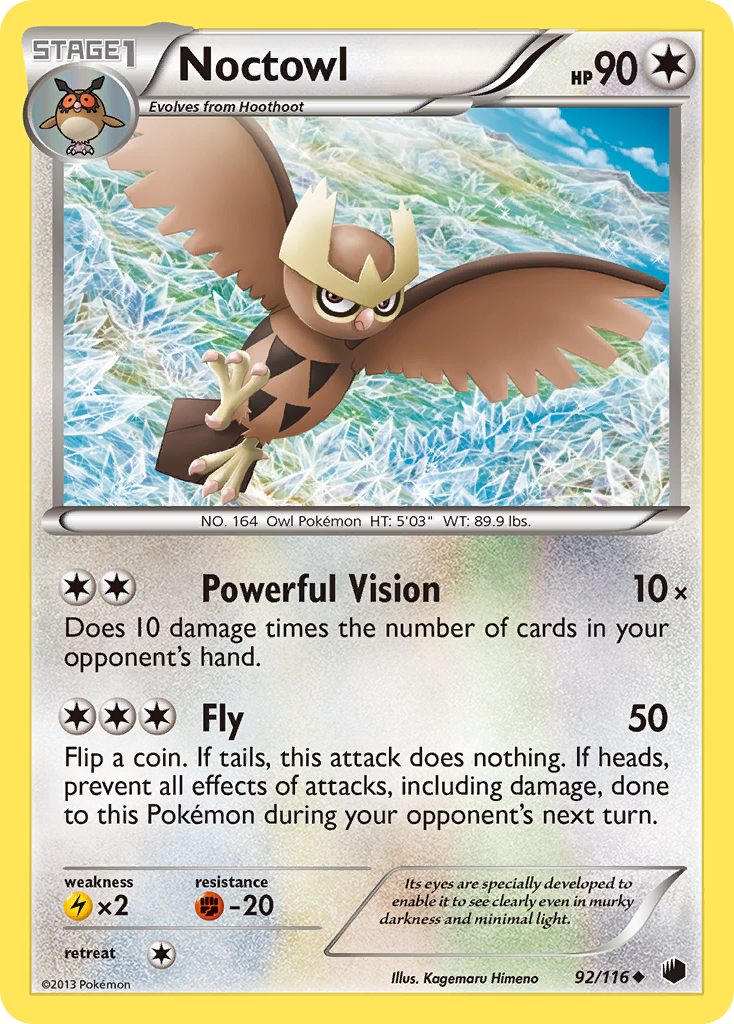 Noctowl (92/116) [Black & White: Plasma Freeze] | Good Games Cannington