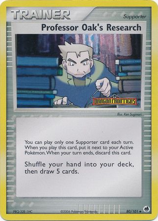 Professor Oak's Research (80/101) (Stamped) [EX: Dragon Frontiers] | Good Games Cannington