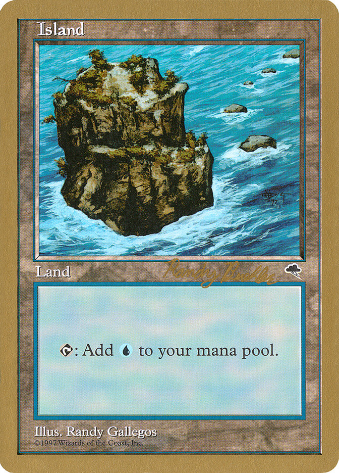 Island (rb335) (Randy Buehler) [World Championship Decks 1998] | Good Games Cannington