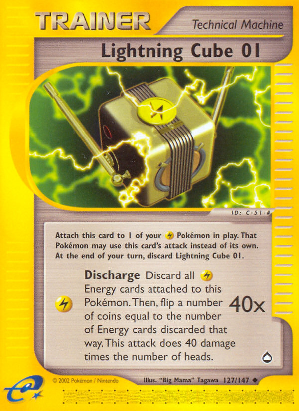 Lightning Cube 01 (127/147) [Aquapolis] | Good Games Cannington