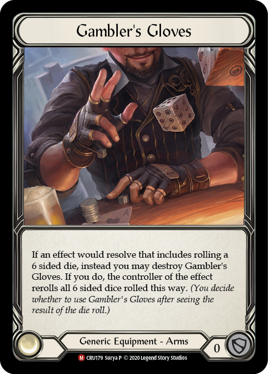 Gambler's Gloves [CRU179] (Crucible of War)  1st Edition Normal | Good Games Cannington