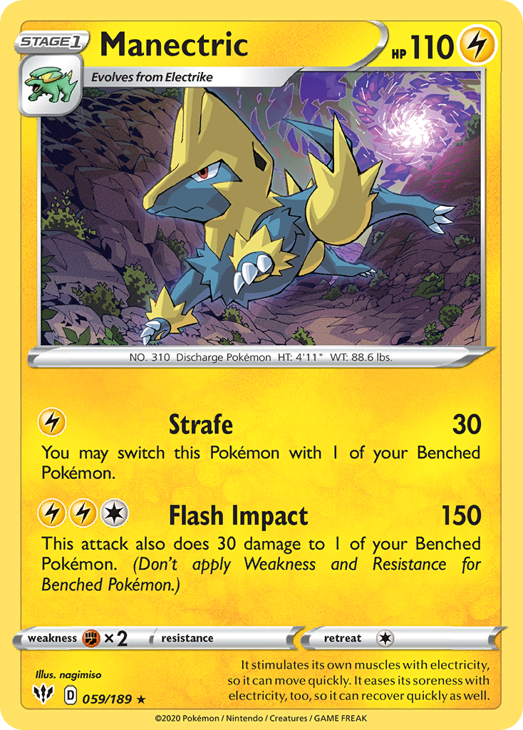 Manectric (059/189) [Sword & Shield: Darkness Ablaze] | Good Games Cannington
