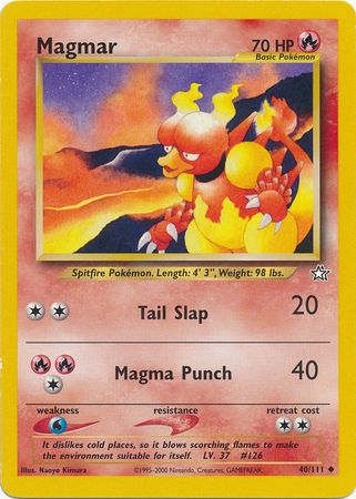 Magmar (40/111) [Neo Genesis Unlimited] | Good Games Cannington