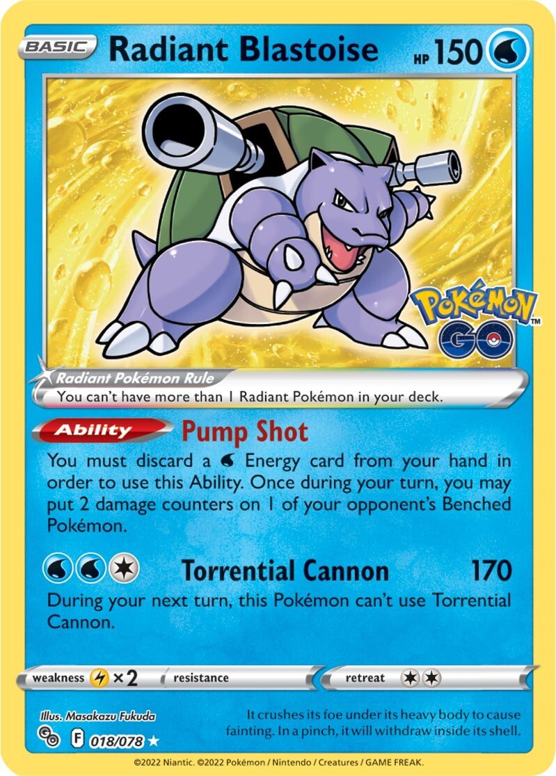Radiant Blastoise (018/078) [Pokémon GO] | Good Games Cannington
