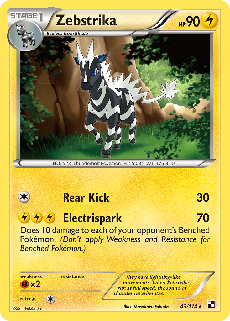 Zebstrika (43/114) [Black & White: Base Set] | Good Games Cannington