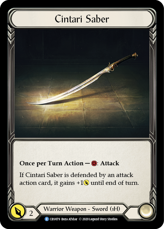 Cintari Saber [CRU079] 1st Edition Cold Foil | Good Games Cannington