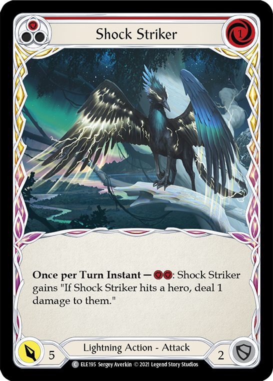 Shock Striker (Red) [ELE195] (Tales of Aria)  1st Edition Normal | Good Games Cannington