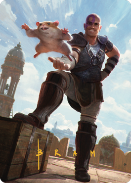 Minsc & Boo, Timeless Heroes Art Card (72) (Gold-Stamped Signature) [Commander Legends: Battle for Baldur's Gate Art Series] | Good Games Cannington