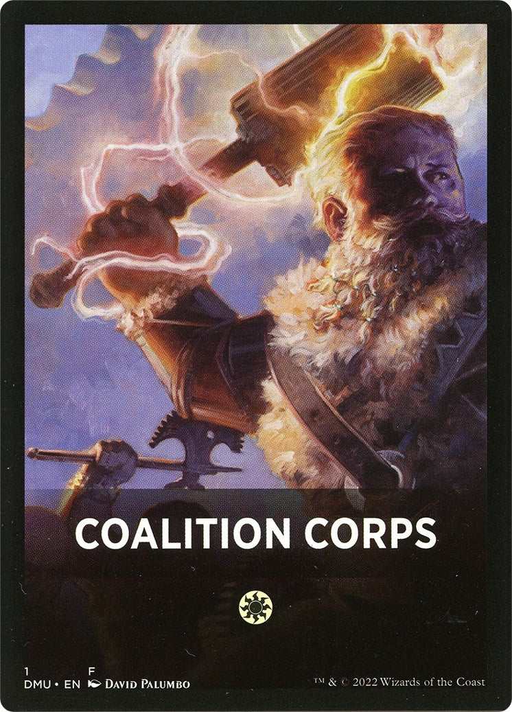 Coalition Corps Theme Card [Dominaria United Tokens] | Good Games Cannington