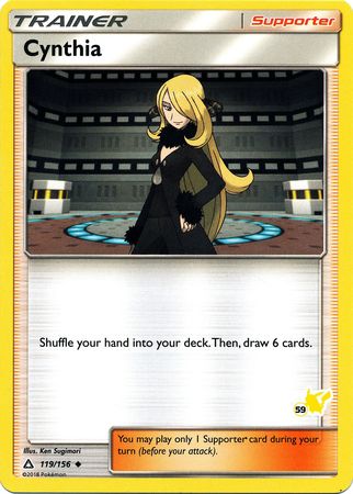 Cynthia (119/156) (Pikachu Stamp #59) [Battle Academy 2020] | Good Games Cannington