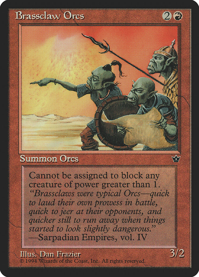 Brassclaw Orcs (Dan Frazier) [Fallen Empires] | Good Games Cannington