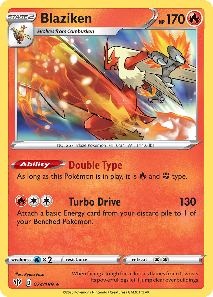 Blaziken (024/189) [Sword & Shield: Darkness Ablaze] | Good Games Cannington