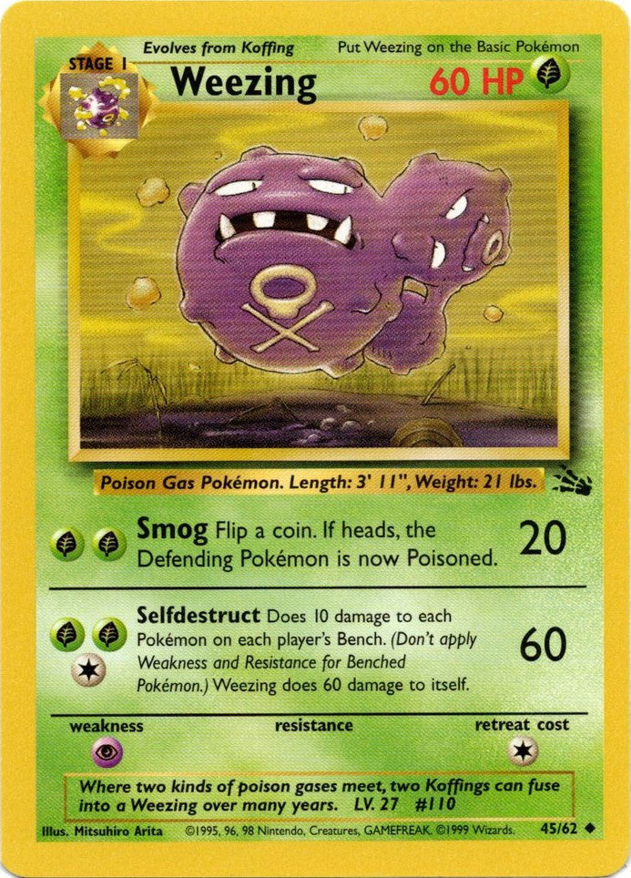 Weezing (45/62) [Fossil Unlimited] | Good Games Cannington