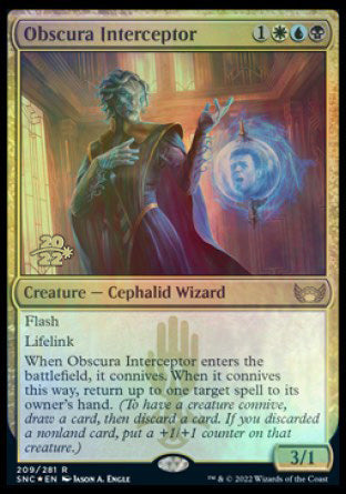 Obscura Interceptor [Streets of New Capenna Prerelease Promos] | Good Games Cannington
