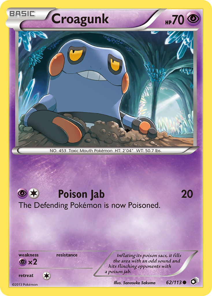 Croagunk (62/113) [Black & White: Legendary Treasures] | Good Games Cannington