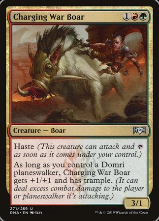 Charging War Boar [Ravnica Allegiance] | Good Games Cannington