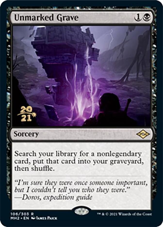 Unmarked Grave [Modern Horizons 2 Prerelease Promos] | Good Games Cannington